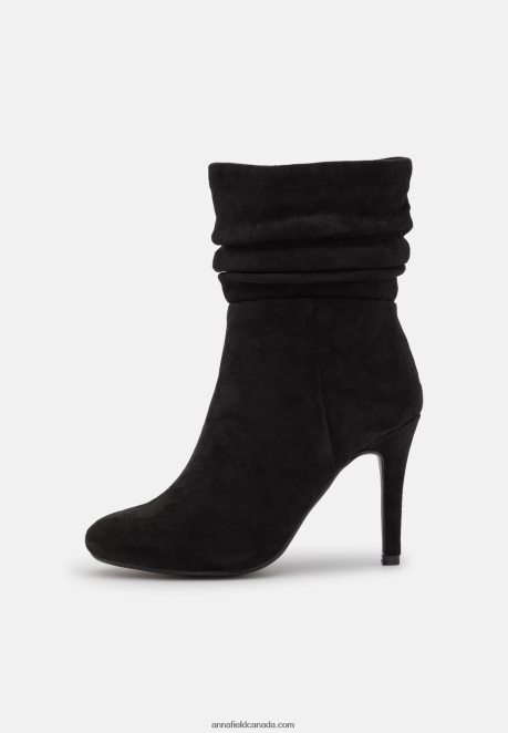 Anna Field Women High Heeled Ankle Boots Black H42J4Z2259