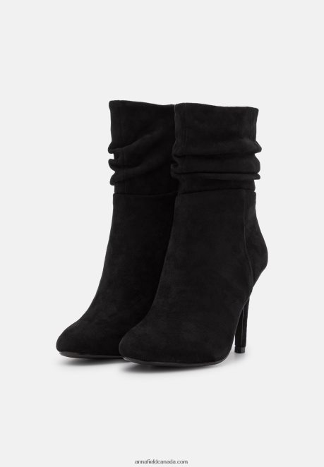 Anna Field Women High Heeled Ankle Boots Black H42J4Z2259
