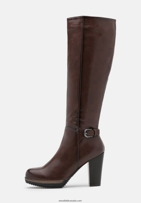 Anna Field Women High Heeled Boots Dark Brown H42J4Z2255