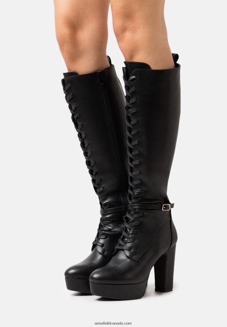 Anna Field Women Lace-Up Boots Black H42J4Z2223
