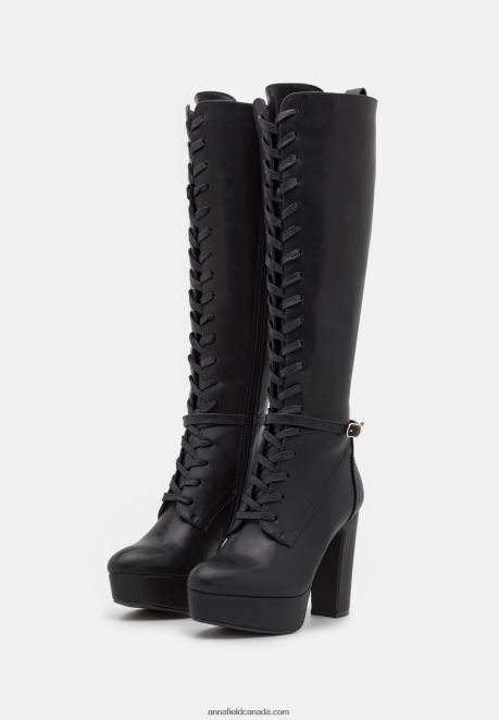 Anna Field Women Lace-Up Boots Black H42J4Z2223