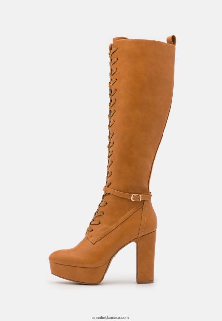 Anna Field Women Lace-Up Boots Cognac H42J4Z2221