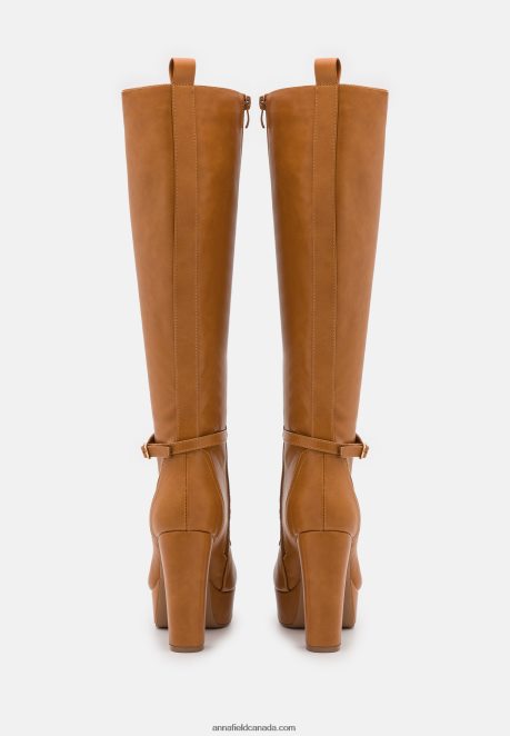 Anna Field Women Lace-Up Boots Cognac H42J4Z2221