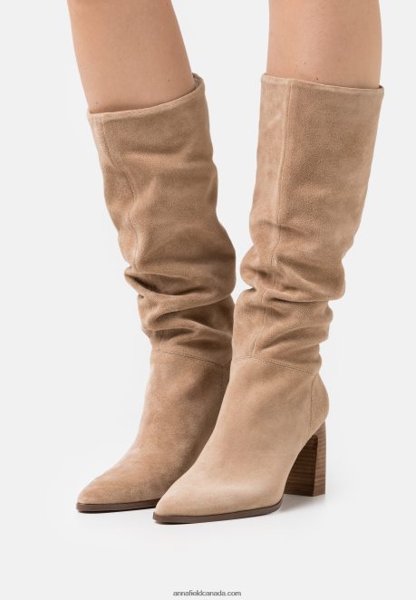 Anna Field Women Leather Boots Beige H42J4Z2201