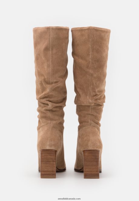 Anna Field Women Leather Boots Beige H42J4Z2201