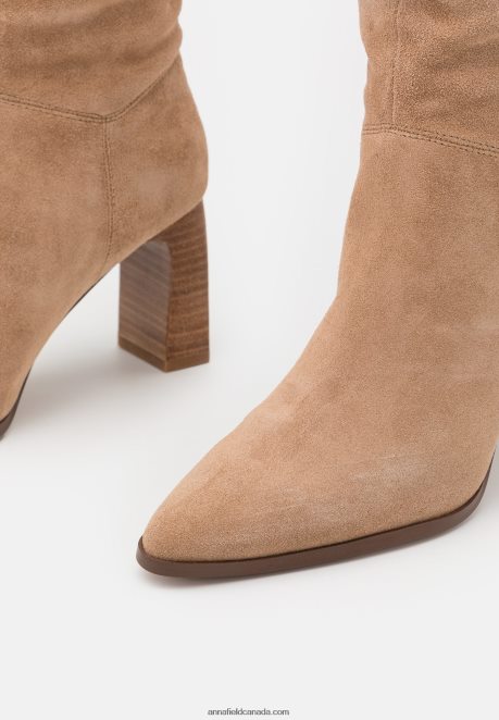 Anna Field Women Leather Boots Beige H42J4Z2201