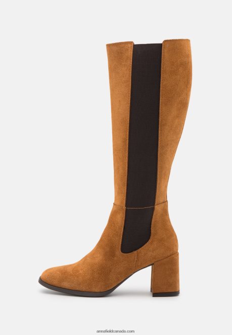 Anna Field Women Leather Boots Cognac H42J4Z2199