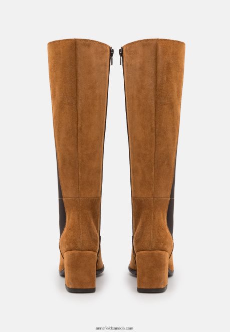 Anna Field Women Leather Boots Cognac H42J4Z2199