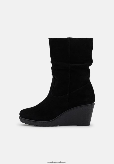 Anna Field Women Leather Winter Boots Black H42J4Z2219
