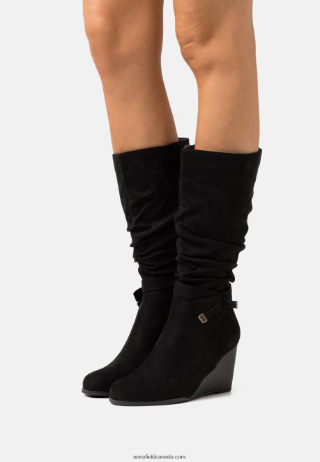 Anna Field Women Wedge Boots Black H42J4Z2247