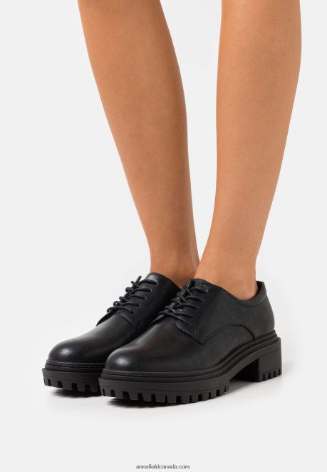 Anna Field Women Comfort Lace-Ups Black H42J4Z1856