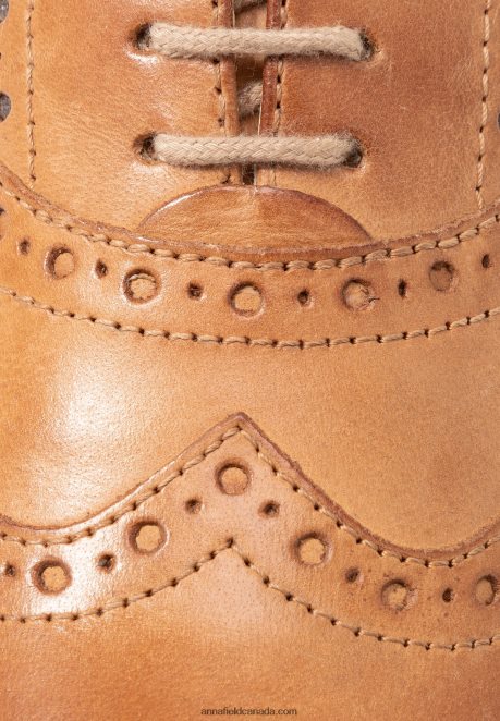 Anna Field Women Leather Casual Lace-Ups Cognac H42J4Z1849