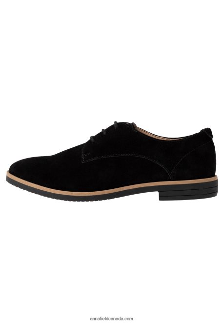 Anna Field Women Leather Lace-Ups Black H42J4Z1854