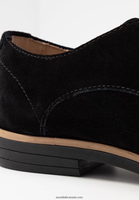 Anna Field Women Leather Lace-Ups Black H42J4Z1854