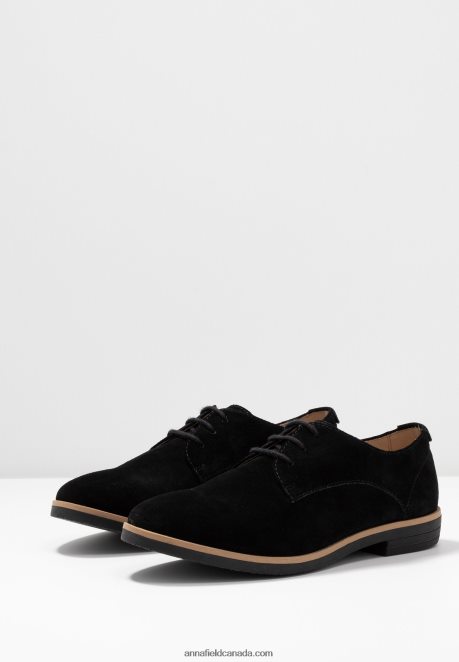 Anna Field Women Leather Lace-Ups Black H42J4Z1854