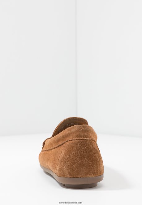 Anna Field Women Leather Moccasins Cognac H42J4Z1858