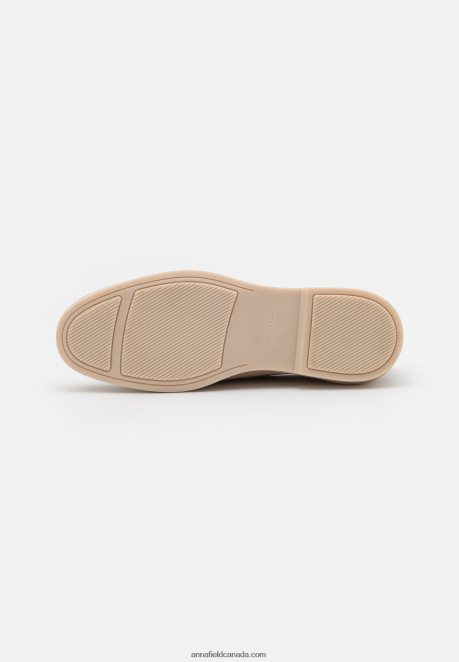 Anna Field Women Leather Slip-Ons Beige H42J4Z1779