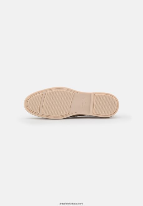 Anna Field Women Leather Slip-Ons Beige H42J4Z1796