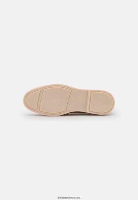 Anna Field Women Leather Slip-Ons Beige H42J4Z1814