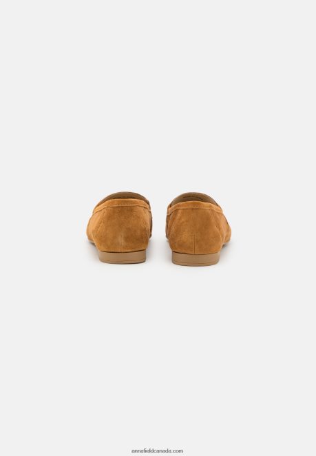 Anna Field Women Leather Slip-Ons Cognac H42J4Z1819