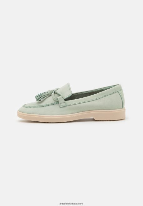 Anna Field Women Leather Slip-Ons Mint H42J4Z1818