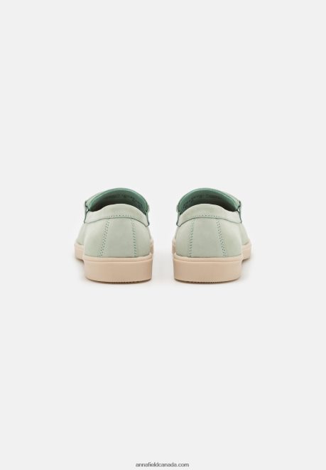 Anna Field Women Leather Slip-Ons Mint H42J4Z1818