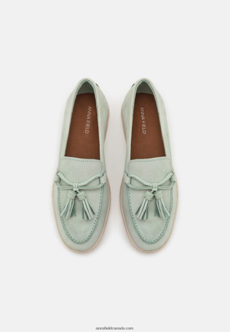 Anna Field Women Leather Slip-Ons Mint H42J4Z1818