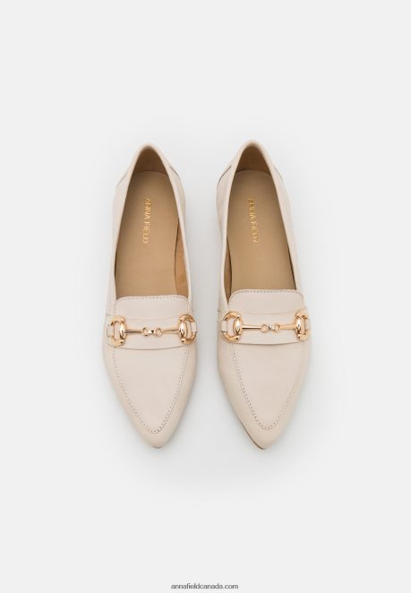 Anna Field Women Leather Slip-Ons Off White H42J4Z1823