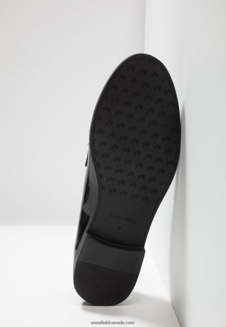 Anna Field Women Slip-Ons Black H42J4Z1781