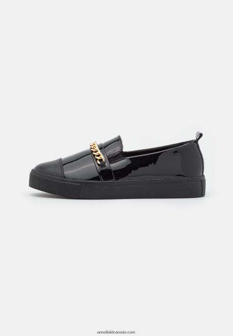 Anna Field Women Slip-Ons Black H42J4Z1786