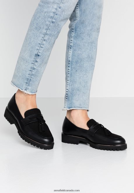 Anna Field Women Slip-Ons Black H42J4Z1788