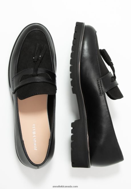 Anna Field Women Slip-Ons Black H42J4Z1788