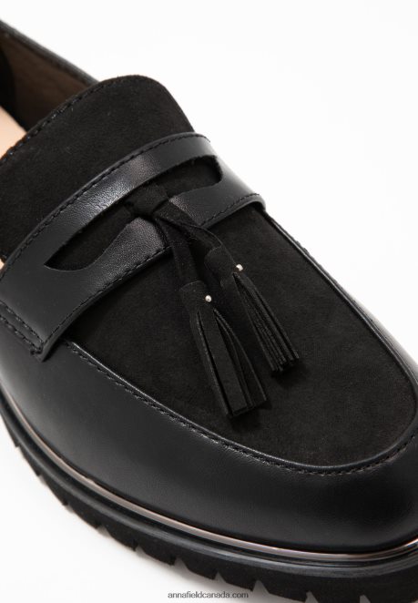 Anna Field Women Slip-Ons Black H42J4Z1788
