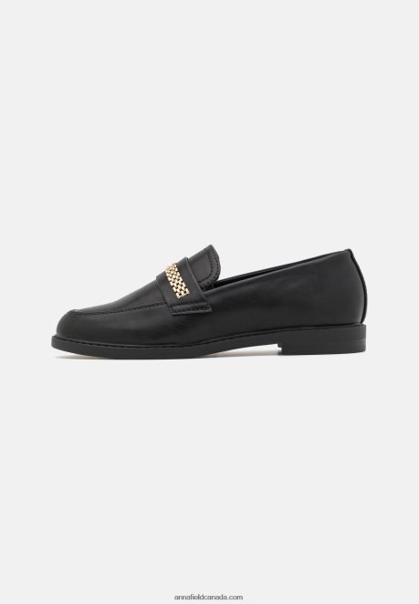 Anna Field Women Slip-Ons Black H42J4Z1793