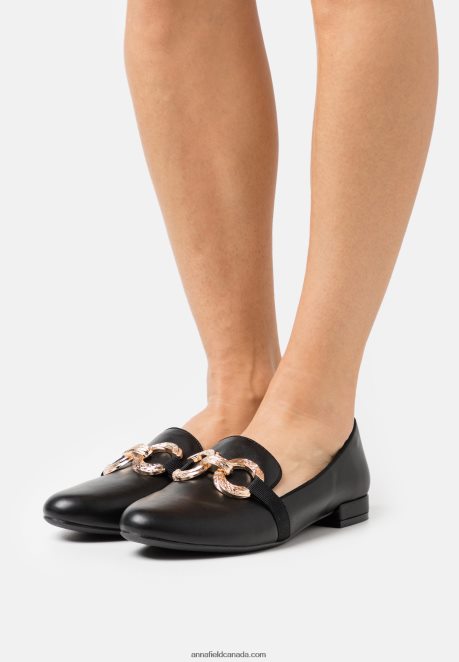 Anna Field Women Slip-Ons Black H42J4Z1806
