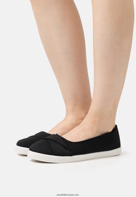 Anna Field Women Slip-Ons Black H42J4Z1812