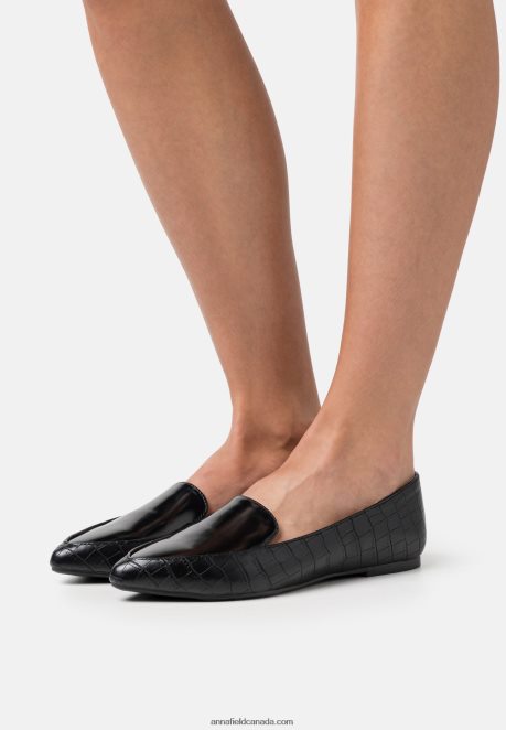 Anna Field Women Slip-Ons Black H42J4Z1828