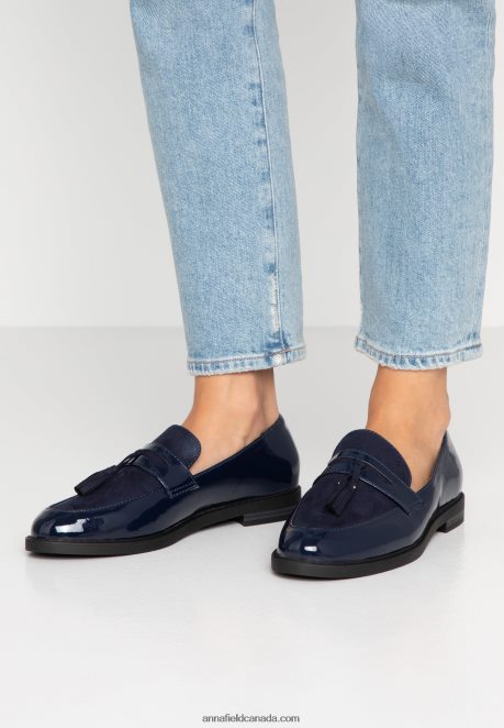 Anna Field Women Slip-Ons Dark Blue H42J4Z1830