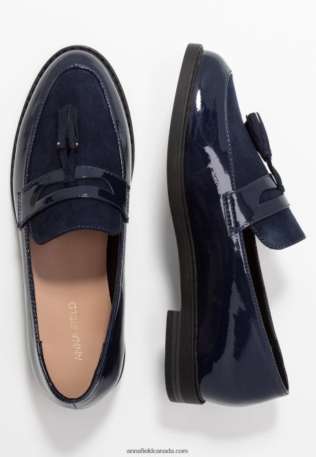 Anna Field Women Slip-Ons Dark Blue H42J4Z1830