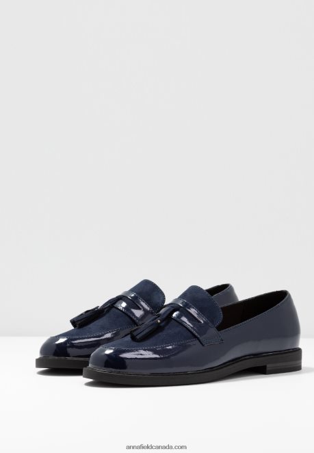 Anna Field Women Slip-Ons Dark Blue H42J4Z1830