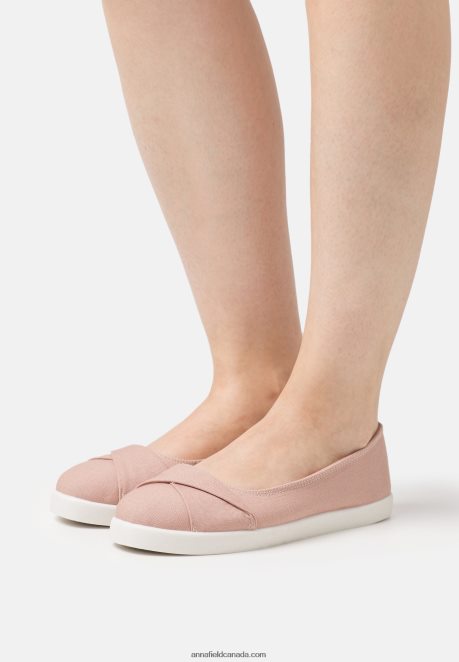 Anna Field Women Slip-Ons Light Pink H42J4Z1820