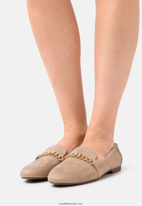 Anna Field Women Slip-Ons Taupe H42J4Z1816