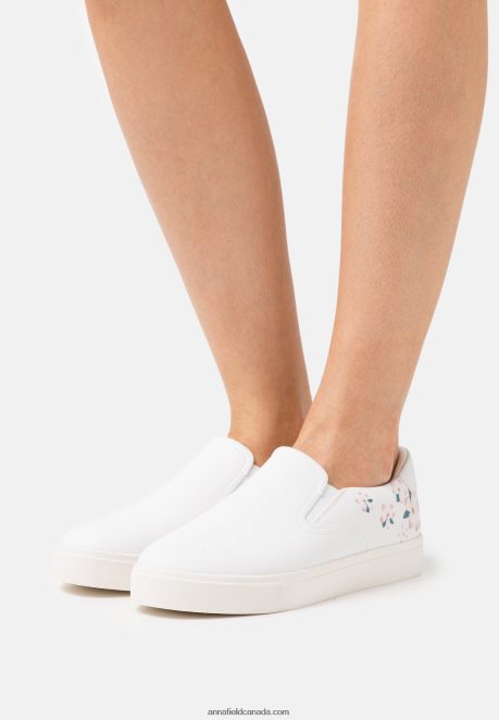 Anna Field Women Slip-Ons White H42J4Z1798