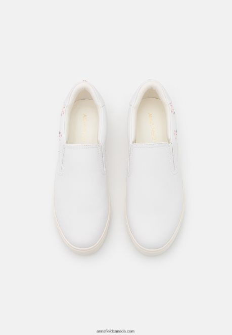 Anna Field Women Slip-Ons White H42J4Z1798