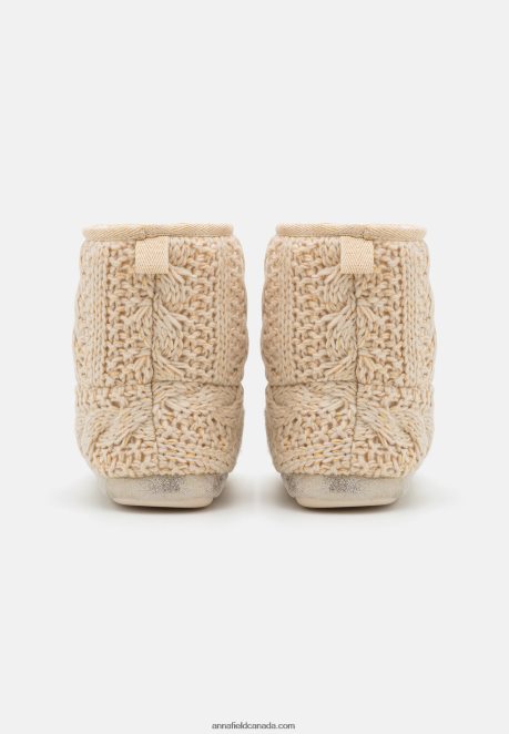 Anna Field Women Gold-Metallic Thread Slippers Gold-Coloured H42J4Z2277