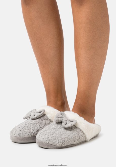 Anna Field Women Slippers Light Grey H42J4Z2275