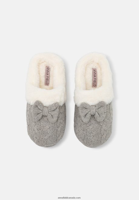 Anna Field Women Slippers Light Grey H42J4Z2275