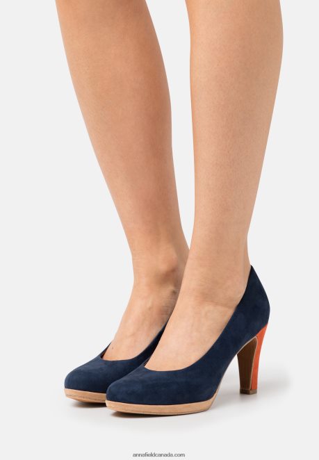 Anna Field Women Classic Heels Navy/Multi-Coloured H42J4Z1756
