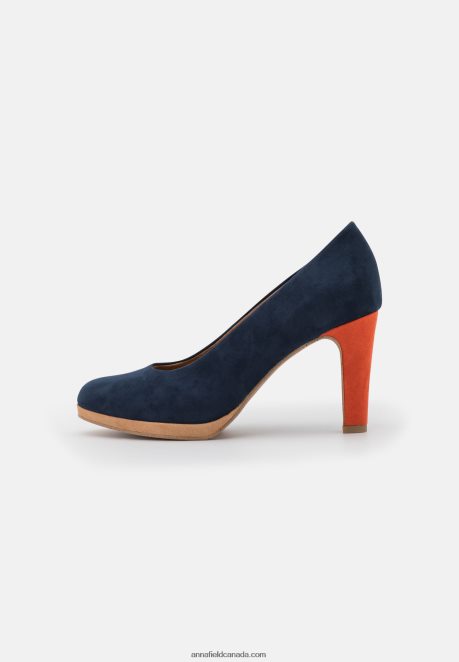 Anna Field Women Classic Heels Navy/Multi-Coloured H42J4Z1756