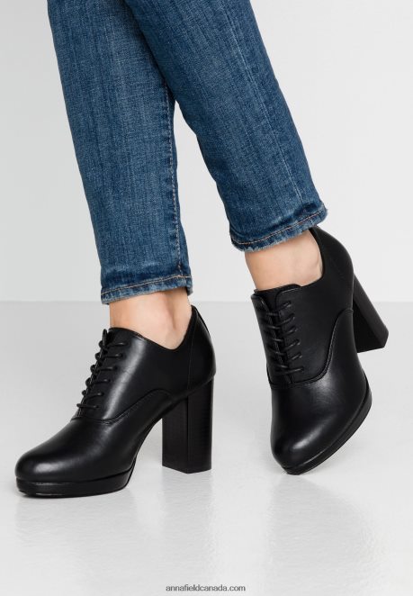 Anna Field Women Comfort High Heeled Ankle Boots Black H42J4Z1773